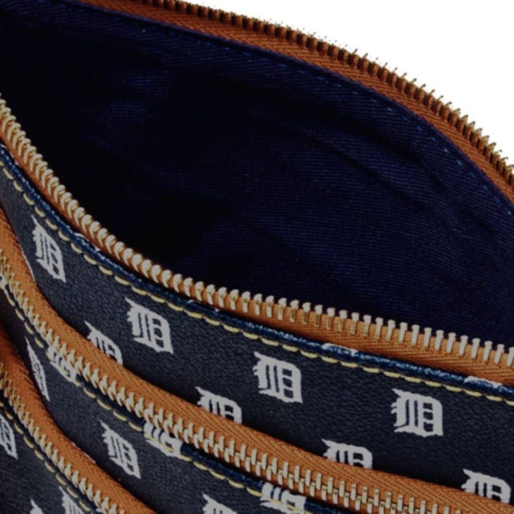 Dooney & Bourke Detroit Tigers North South Triple Zip Crossbody Bag - Picture 4 of 13